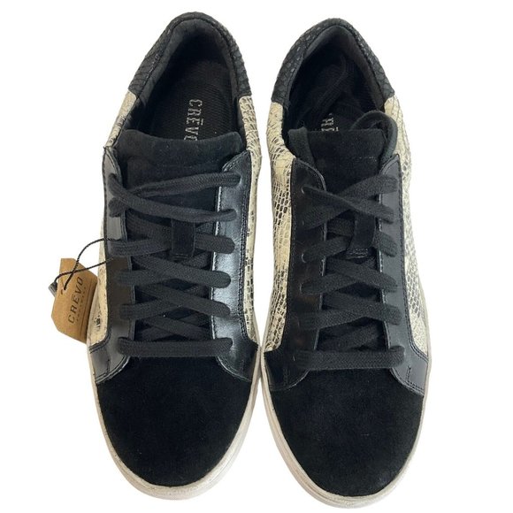 Crevo Cardi Snake Sneakers Shoes Womens Size 6.5 Black Off White CW1175-011 Nwt - Picture 3 of 8